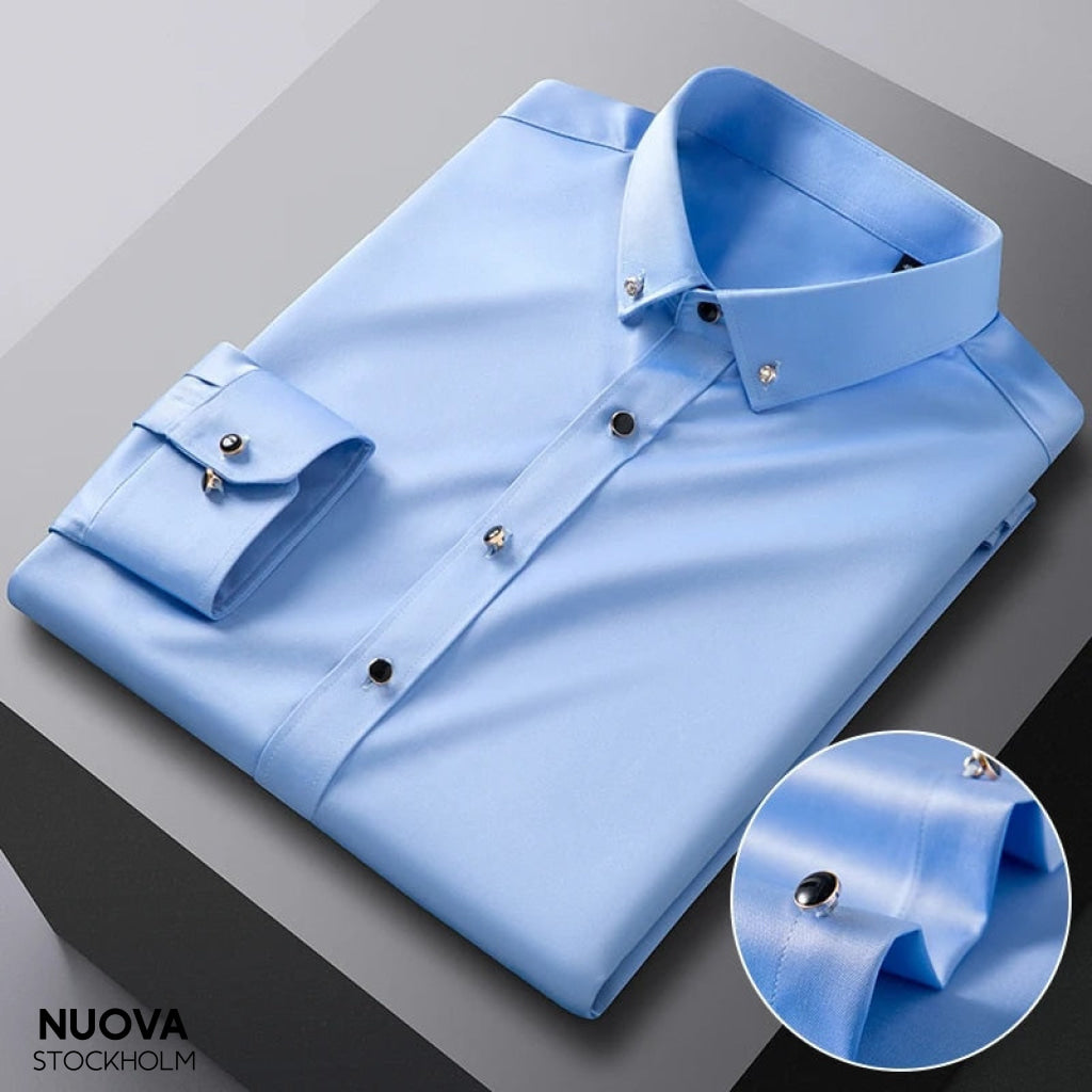 Arvid™ - Premium Skjorta I Siden Babyblå / S