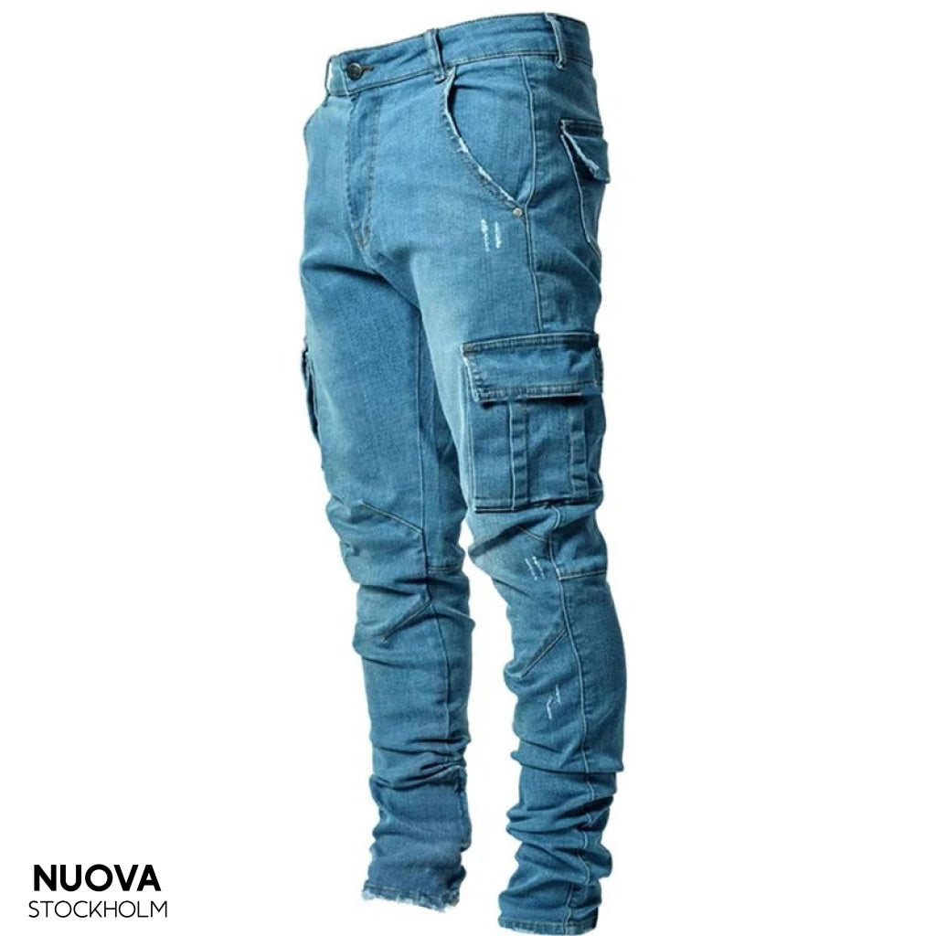 Jason™ - Casual Jeans Med Ultrastretch Blå / S